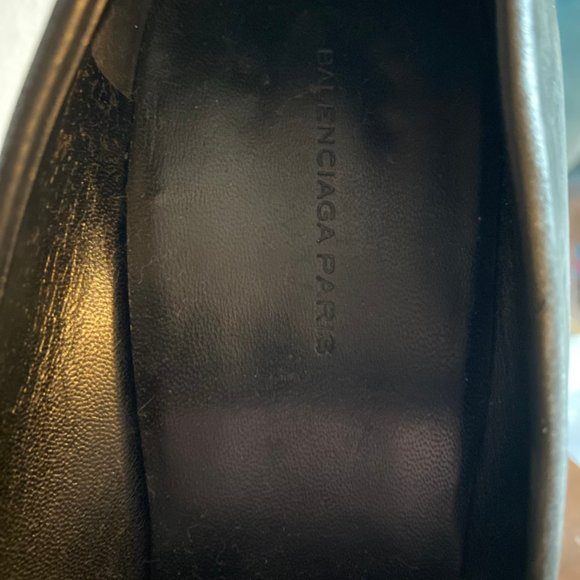 BALENCIAGA Pumps in Tan & Black Leather/Suede, Size 40 (fits like 8.5) - Picture 7 of 10